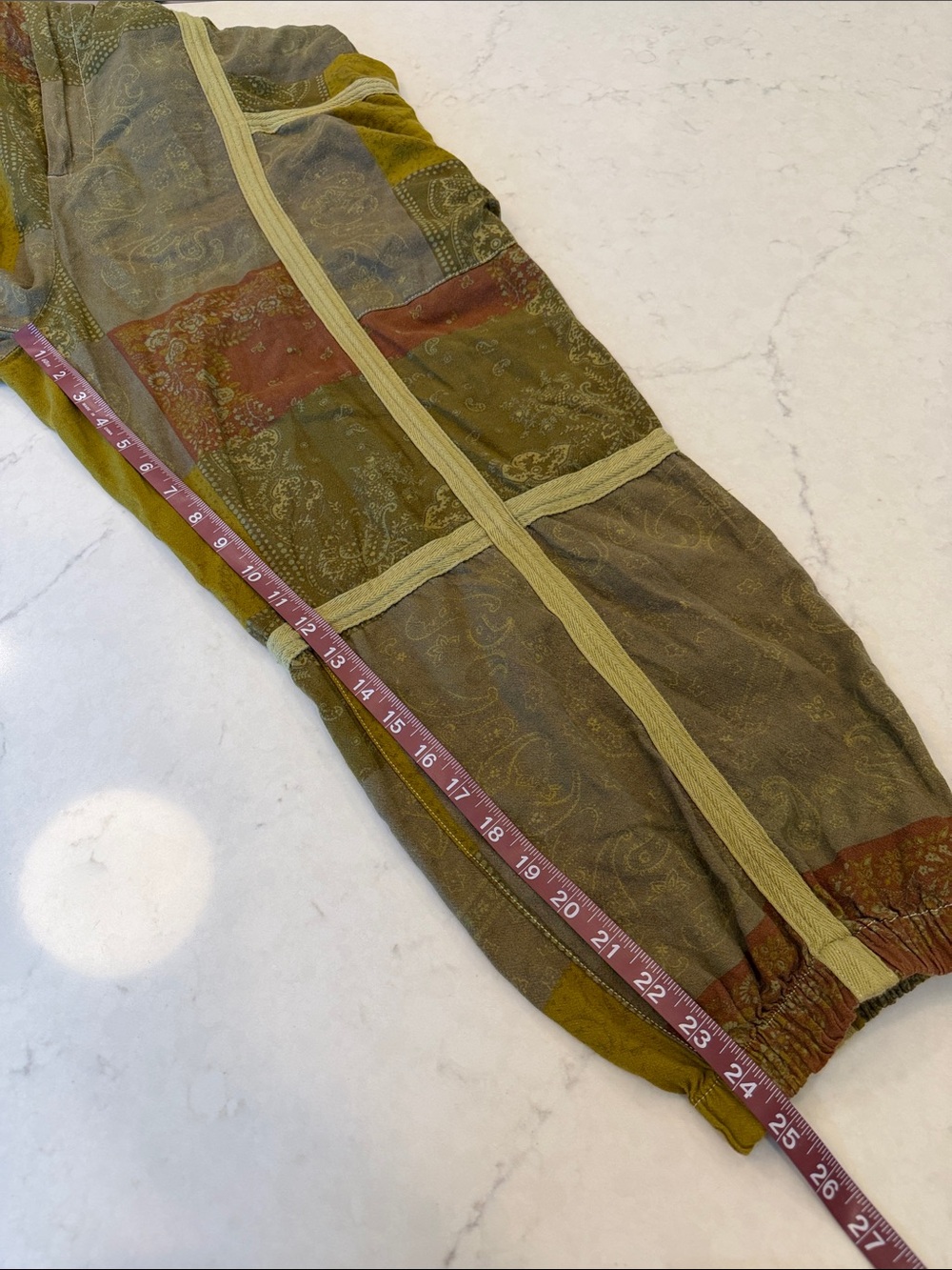 Urban Outfitters Isla Linen Patchwork Pants Size Large - Picture 9 of 9